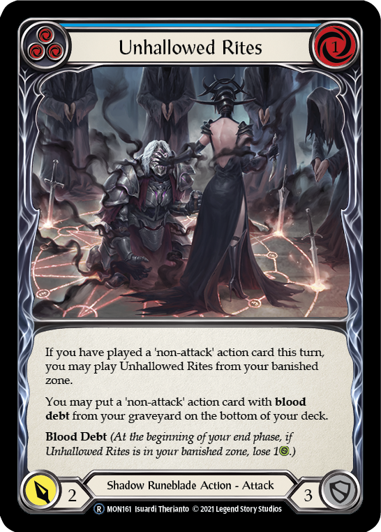 Unhallowed Rites (Blue) Unlimited Edition  (MON161) - Monarch | Silver Goblin