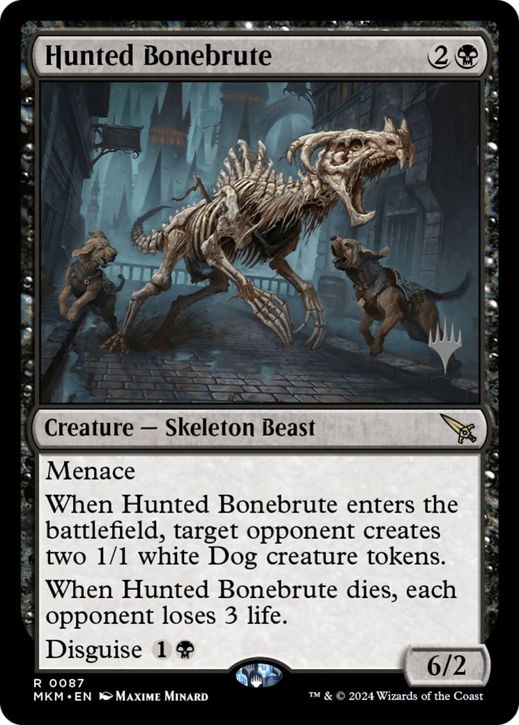 Hunted Bonebrute (Promo Pack) [Murders at Karlov Manor Promos] | Silver Goblin