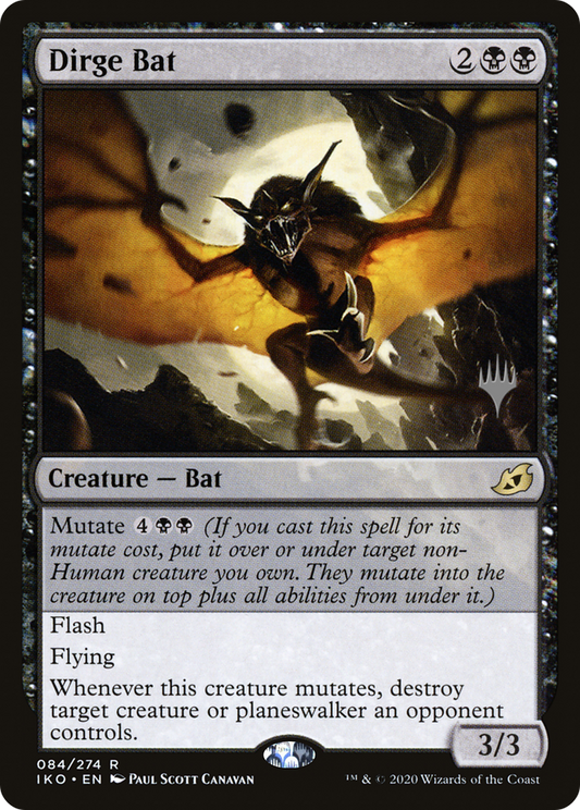 Dirge Bat (Promo Pack) [Ikoria: Lair of Behemoths Promos] Foil