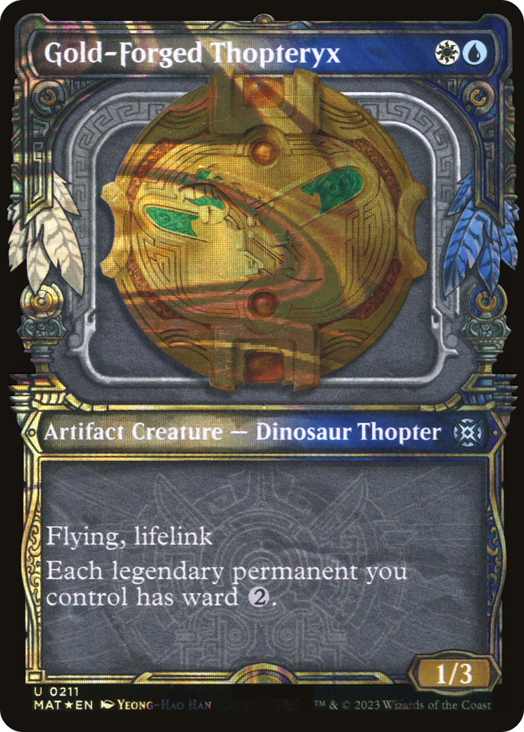 Gold-Forged Thopteryx (Showcase Halo Foil) [March of the Machine: The Aftermath] | Silver Goblin