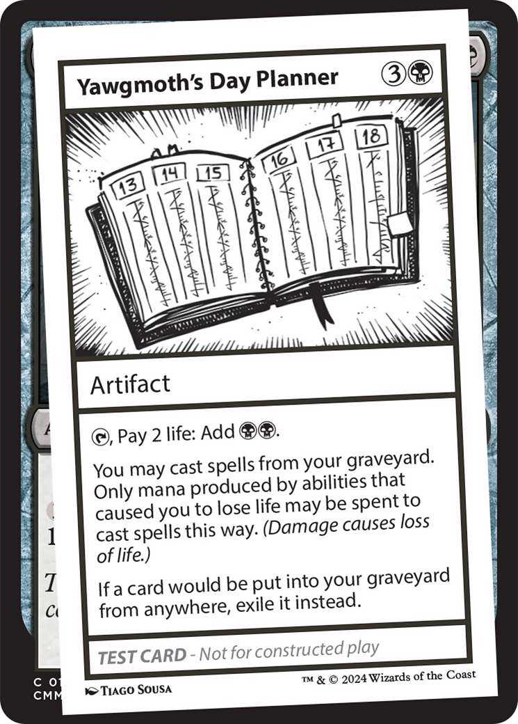 Yawgmoth's Day Planner [Mystery Booster 2 Playtest Cards] | Silver Goblin