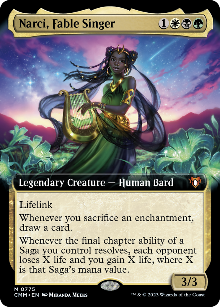 Narci, Fable Singer (Extended Art) [Commander Masters] Foil