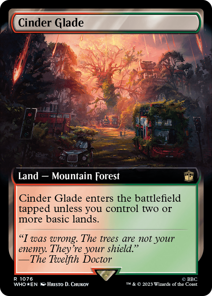 Cinder Glade (Extended Art) (Surge Foil) [Doctor Who] | Silver Goblin