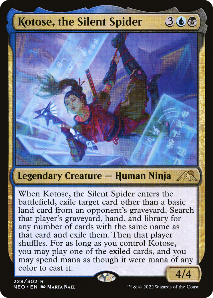 Kotose, the Silent Spider (228) Foil - Kamigawa: Neon Dynasty