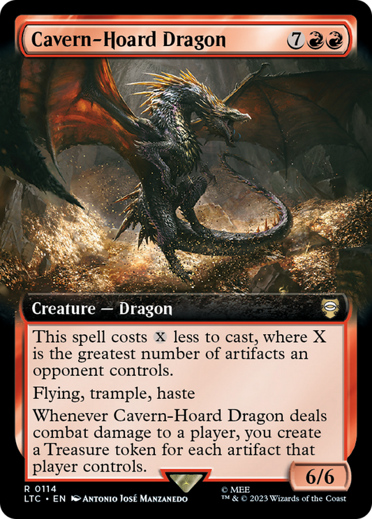 Cavern-Hoard Dragon (114): (Extended Art) Foil - Tales of Middle-earth Commander