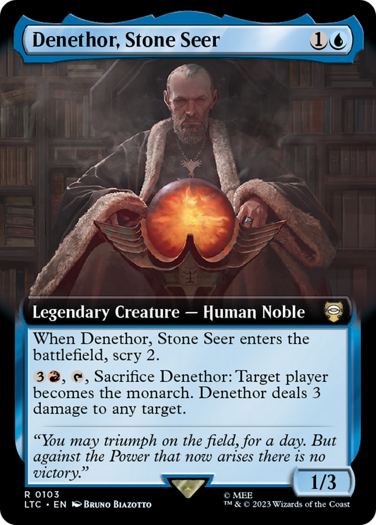 Denethor, Stone Seer (Extended Art) [The Lord of the Rings: Tales of Middle-Earth Commander] Foil