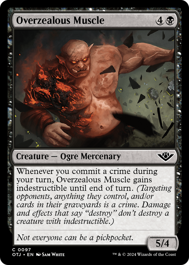 Overzealous Muscle [Outlaws of Thunder Junction] | Silver Goblin