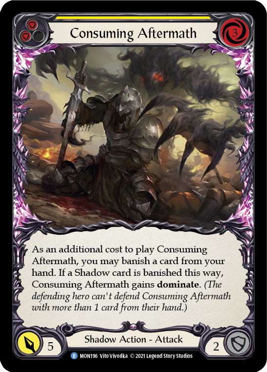 Consuming Aftermath (Yellow) [MON196] (Monarch)  1st Edition Normal | Silver Goblin