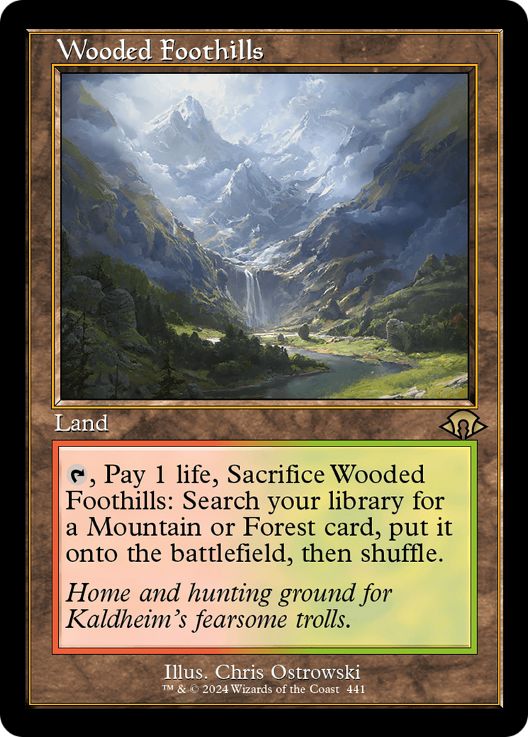 Wooded Foothills (Retro) [Modern Horizons 3] | Silver Goblin