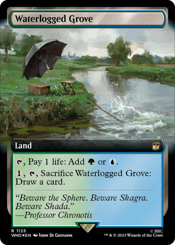 Waterlogged Grove (Extended Art) (Surge Foil) [Doctor Who] | Silver Goblin