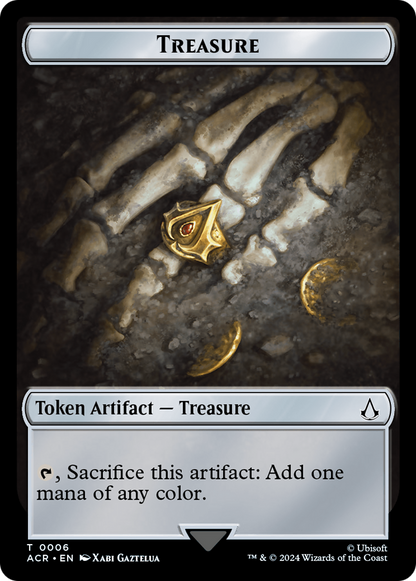 Assassin // Treasure Double-Sided Token [Assassin's Creed Tokens] Foil