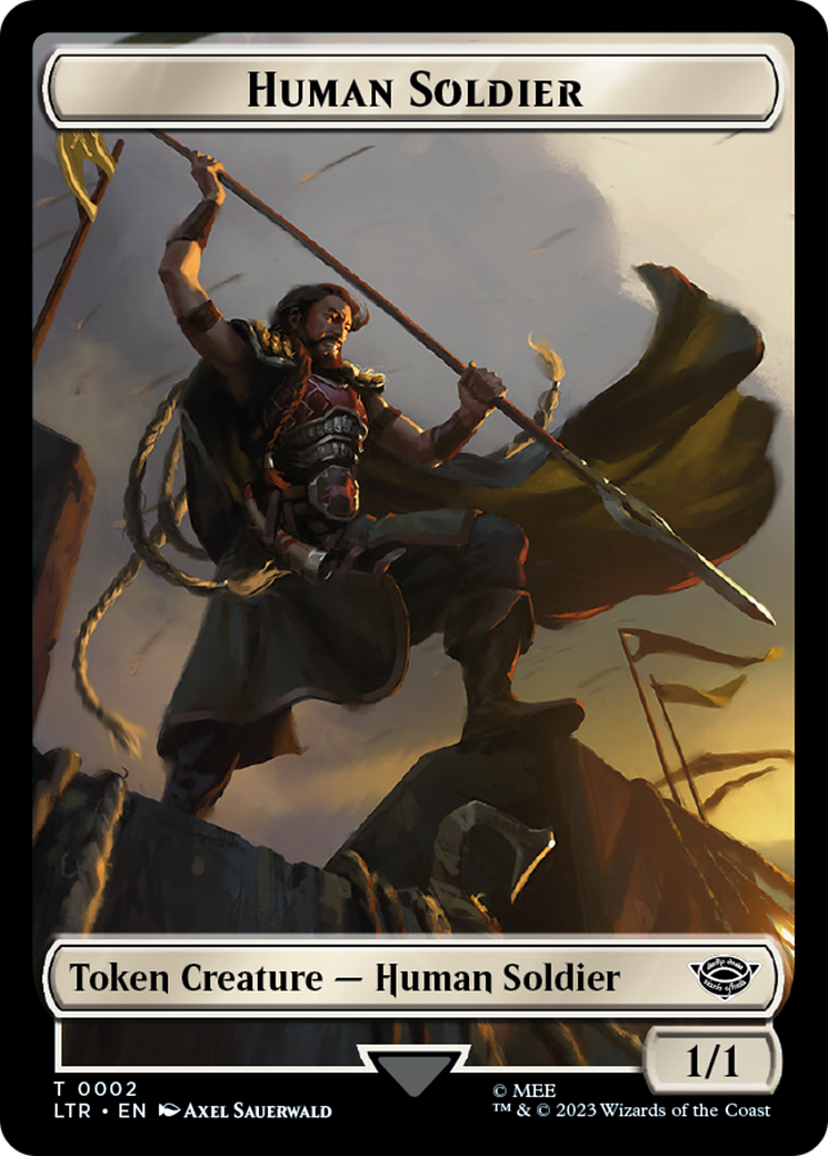 Food (10) // Human Soldier (02) Double-Sided Token [The Lord of the Rings: Tales of Middle-Earth Tokens] | Silver Goblin