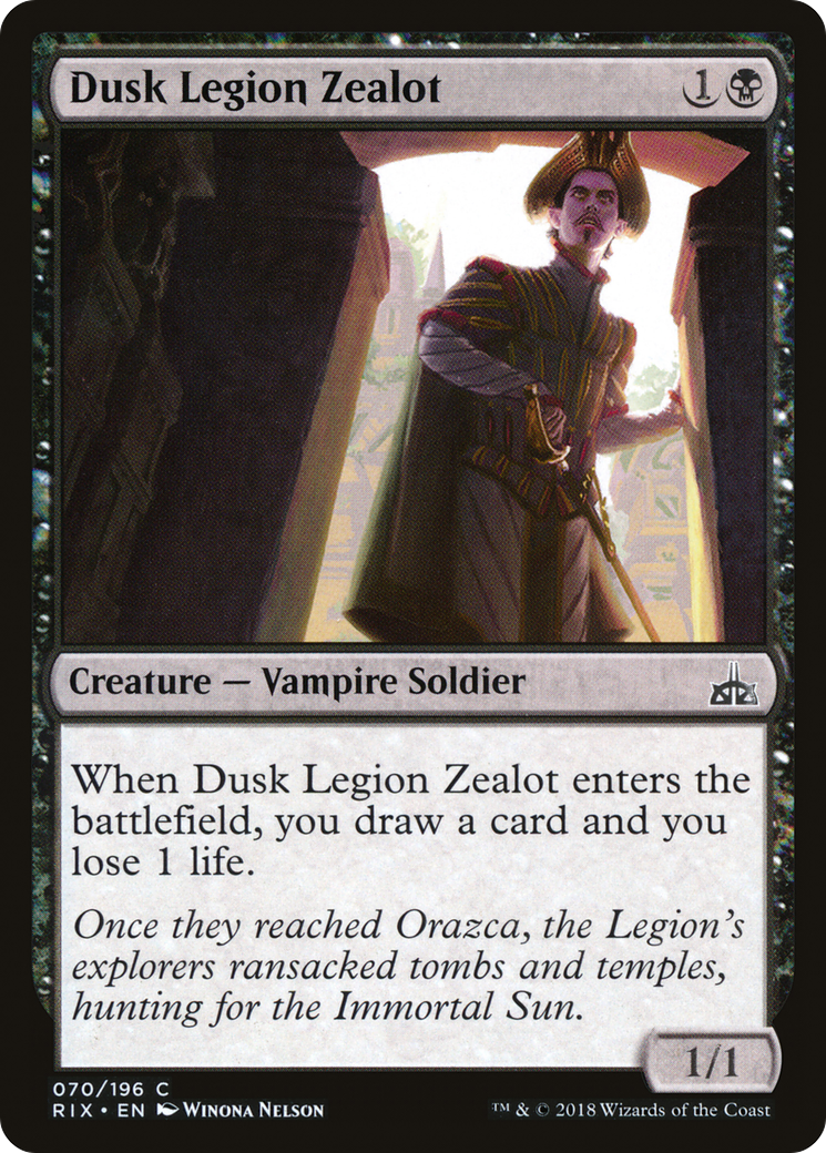 Dusk Legion Zealot [Rivals of Ixalan] Foil