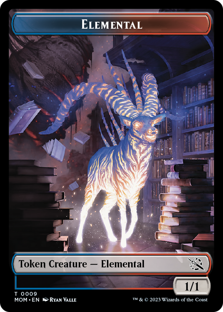 Elemental (9) // Zombie Double-Sided Token [March of the Machine Tokens] | Silver Goblin