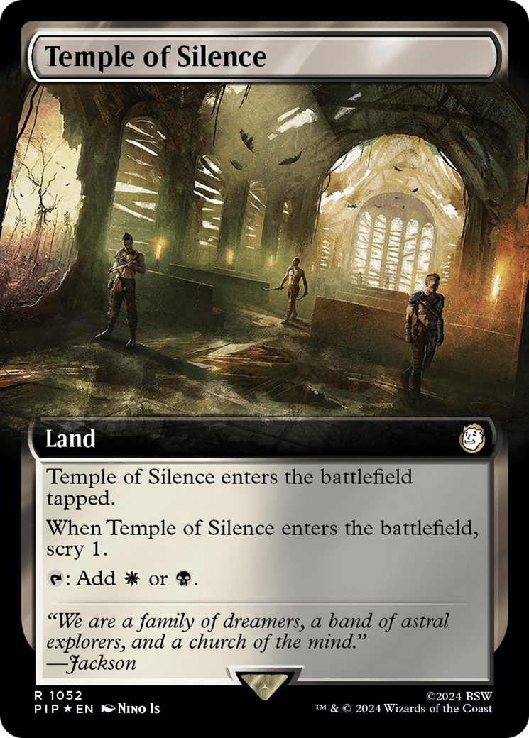 Temple of Silence (Extended Art) (Surge Foil) [Fallout] | Silver Goblin