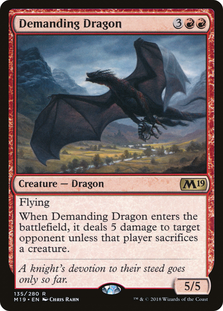 Demanding Dragon [Core Set 2019] | Silver Goblin