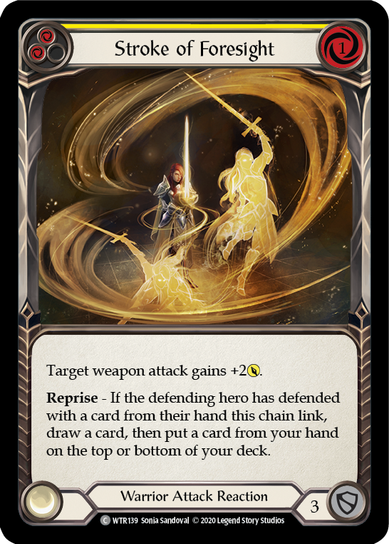 Stroke of Foresight (Yellow) Unlimited Edition Rainbow Foil (WTR139) - Welcome to Rathe