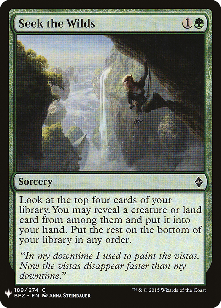 Seek the Wilds (BFZ-189) - The List