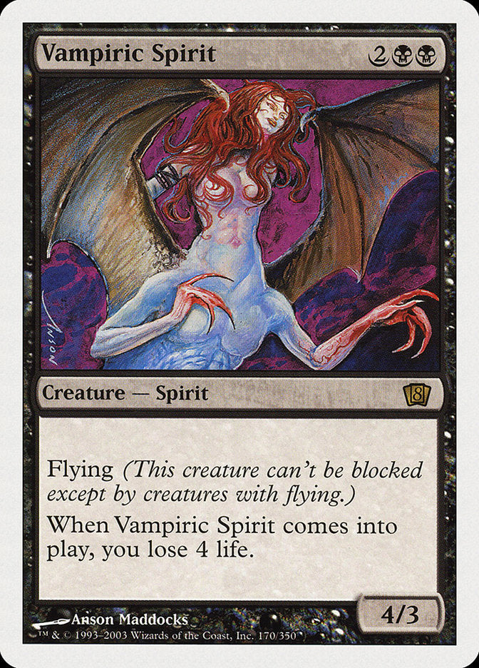 Vampiric Spirit (8th Edition) [Oversize Cards] | Silver Goblin