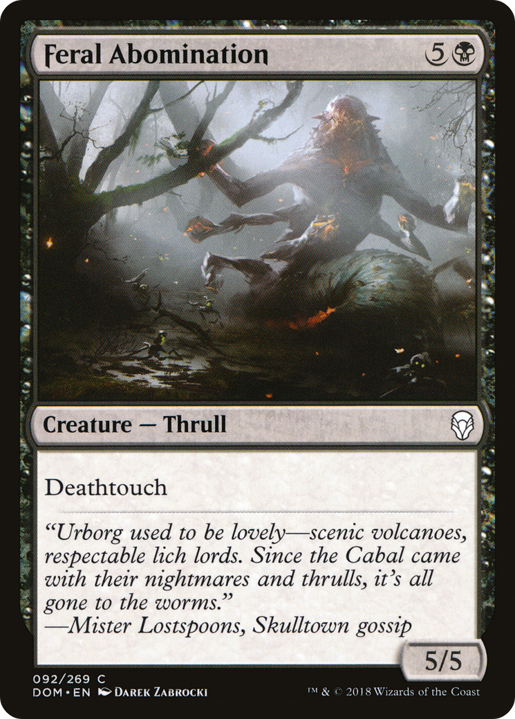 Feral Abomination [Dominaria] Foil