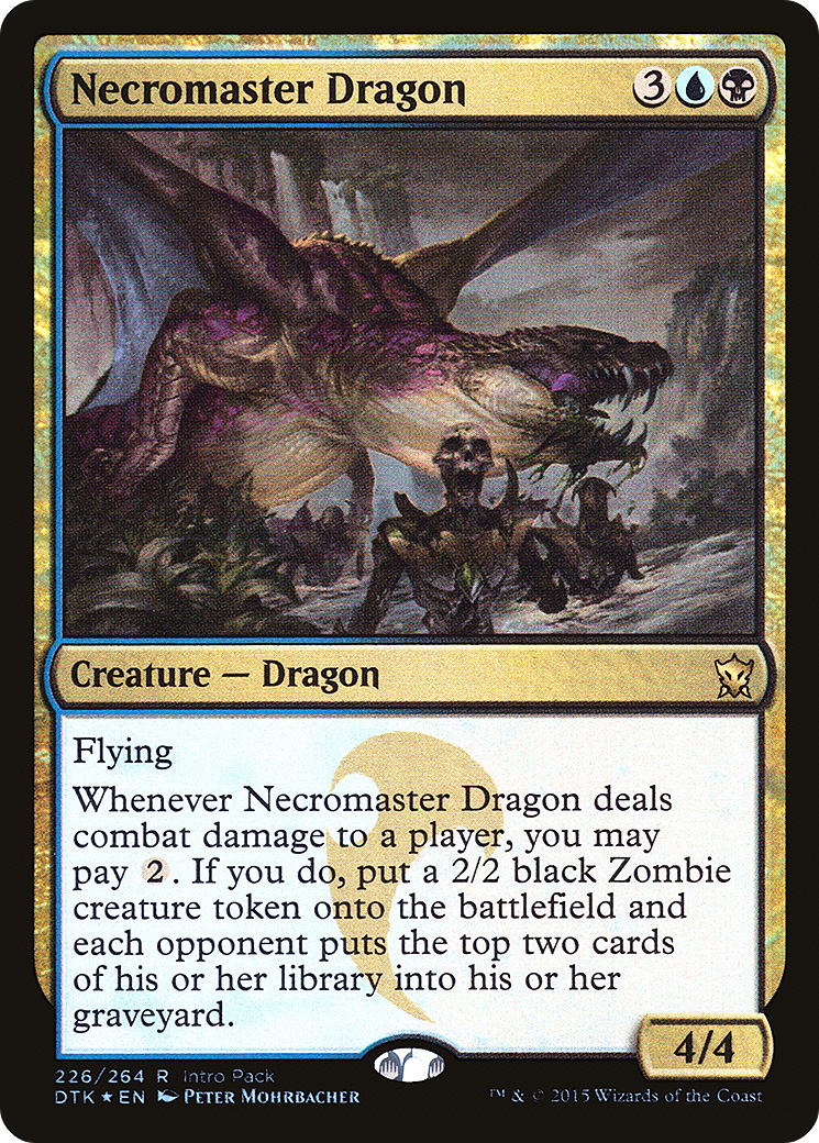 Necromaster Dragon (Intro Pack) [Dragons of Tarkir Promos] | Silver Goblin