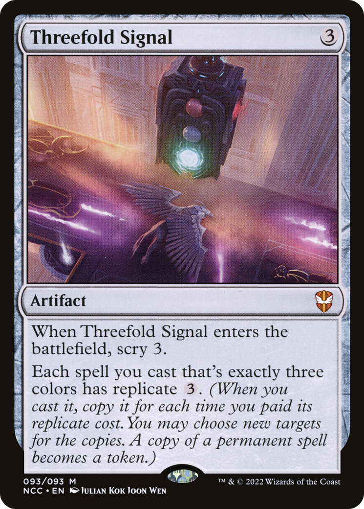 Threefold Signal [Streets of New Capenna Commander] | Silver Goblin