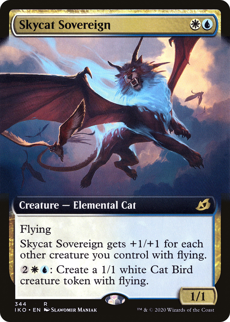 Skycat Sovereign (Extended Art) (344) Foil - Ikoria: Lair of Behemoths