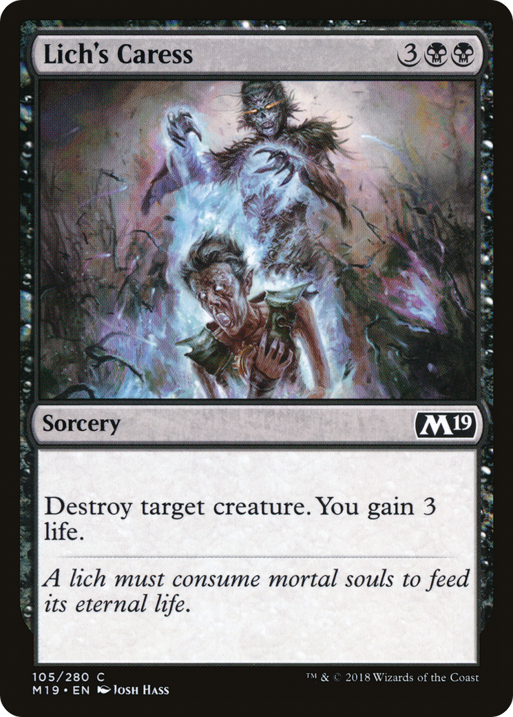 Lich's Caress [Core Set 2019] | Silver Goblin