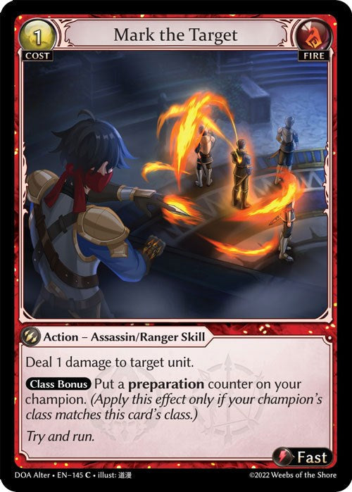 Mark the Target (145) [Dawn of Ashes: Alter Edition] Foil