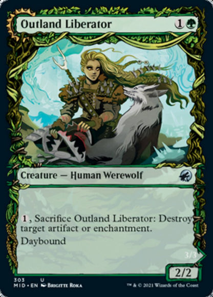 Outland Liberator // Frenzied Trapbreaker (Showcase Equinox) [Innistrad: Midnight Hunt] Foil