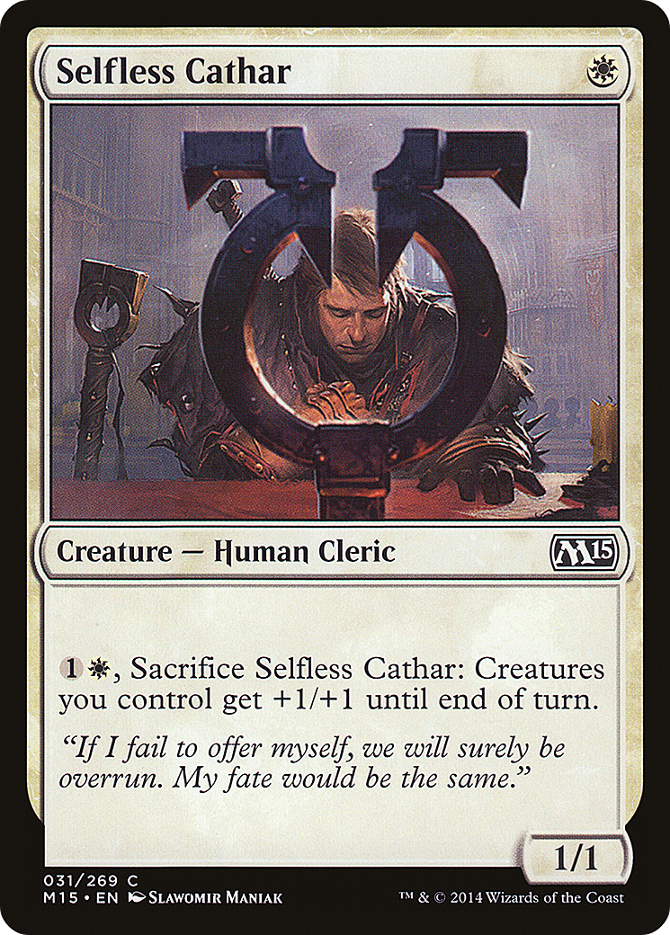 Selfless Cathar [Magic 2015] Foil