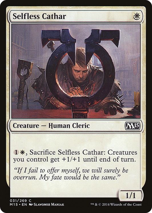 Selfless Cathar [Magic 2015] Foil