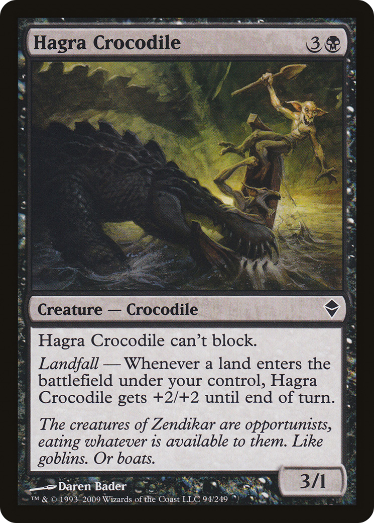 Hagra Crocodile [Zendikar] Foil