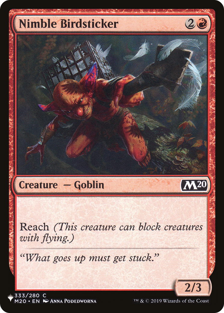 Nimble Birdsticker [The List Reprints] | Silver Goblin