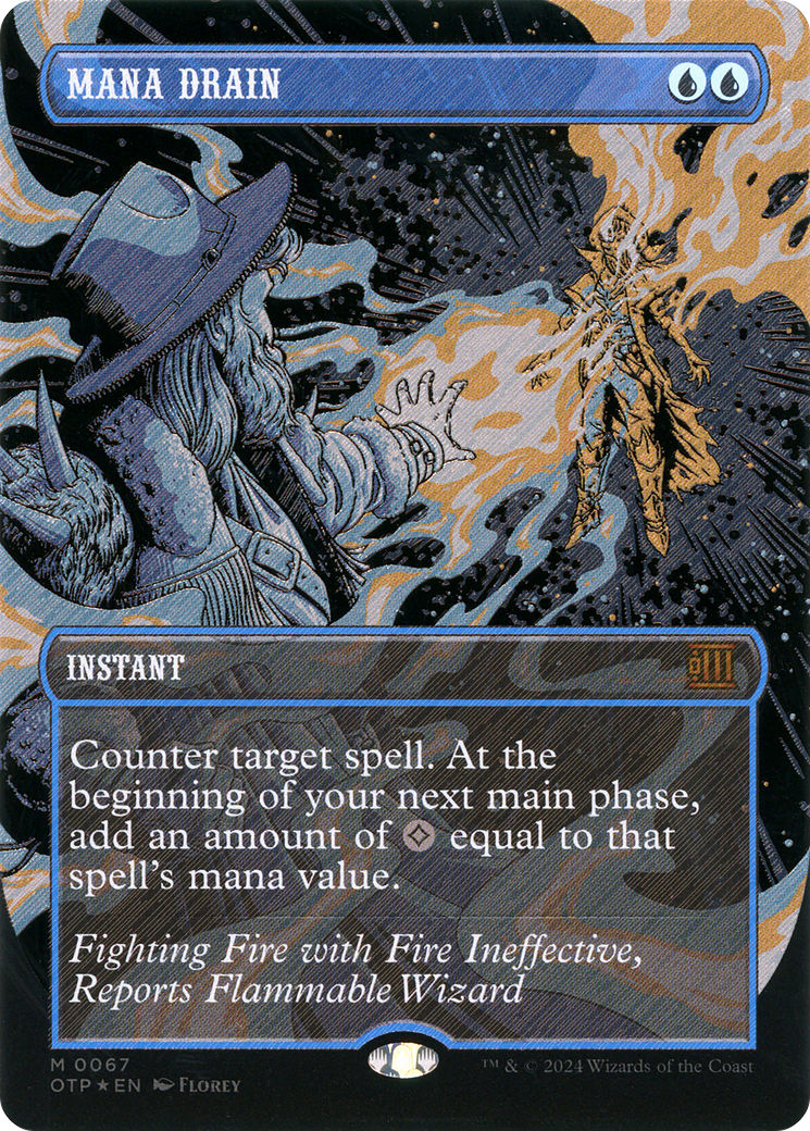 Mana Drain (Textured Foil) [Outlaws of Thunder Junction: Breaking News]