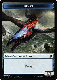 Drake // Human Double-Sided Token [Commander 2019 Tokens] | Silver Goblin