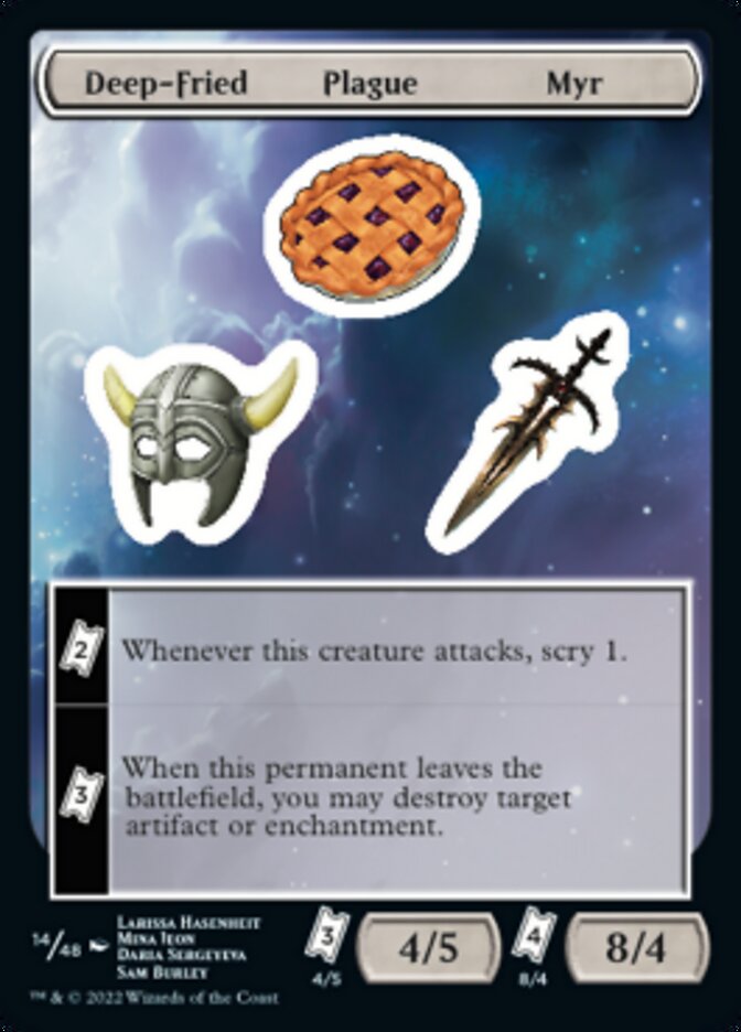 Deep-Fried Plague Myr [Unfinity Stickers] | Silver Goblin