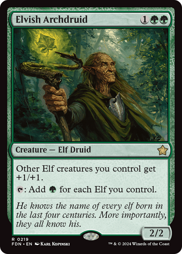 Elvish Archdruid [Foundations] | Silver Goblin