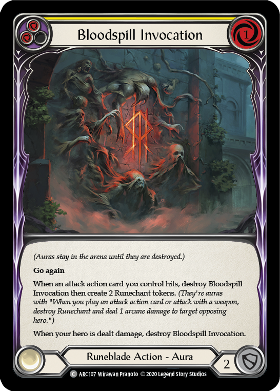 Bloodspill Invocation (Yellow) Unlimited Edition  (ARC107) - Arcane Rising | Silver Goblin