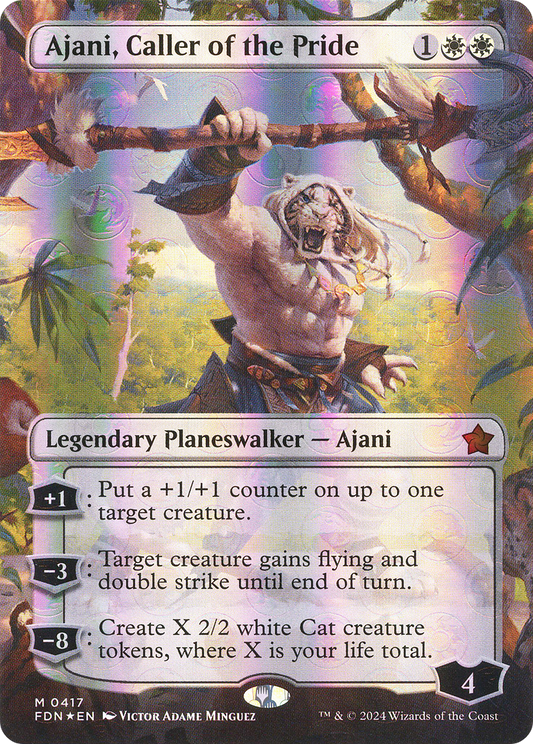 Ajani, Caller of the Pride(Borderless) Foil (417)