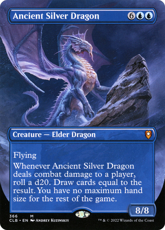 Ancient Silver Dragon (Borderless Alternate Art) [Commander Legends: Battle for Baldur's Gate] Foil