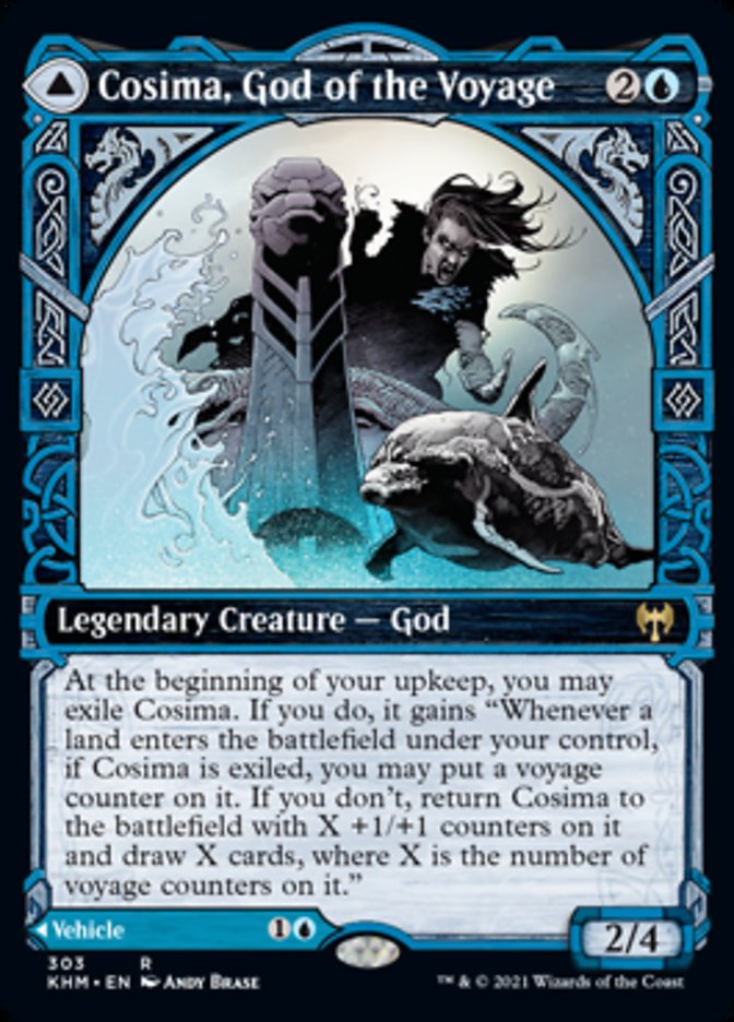 Cosima, God of the Voyage // The Omenkeel (Showcase) [Kaldheim] Foil