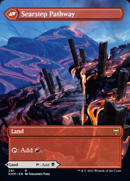 Blightstep Pathway // Searstep Pathway (Borderless Alternate Art) [Kaldheim] Foil