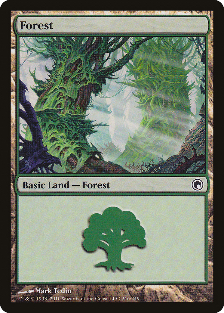 Forest (246) [Scars of Mirrodin] Foil