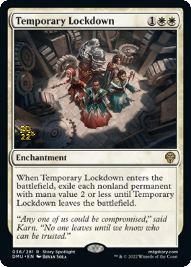 Temporary Lockdown [Dominaria United Prerelease Promos] | Silver Goblin