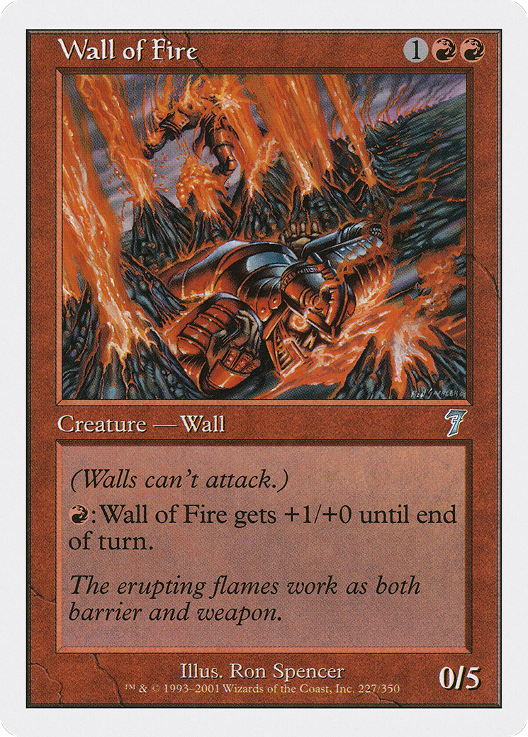 Wall of Fire (227) Foil - Seventh Edition