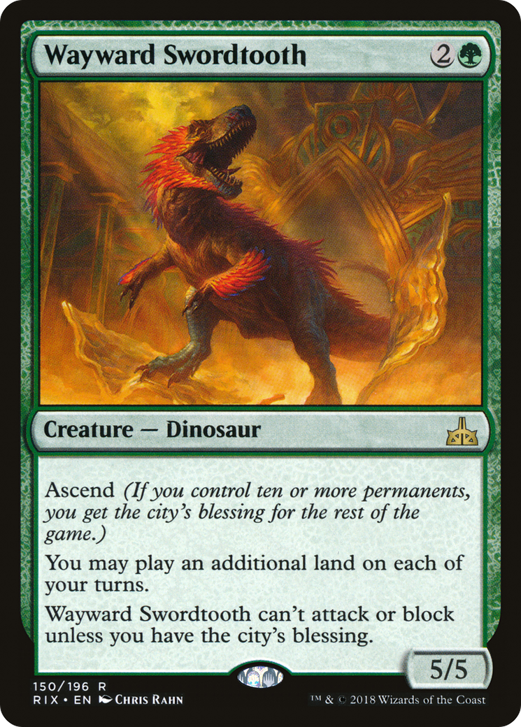 Wayward Swordtooth [Rivals of Ixalan] | Silver Goblin