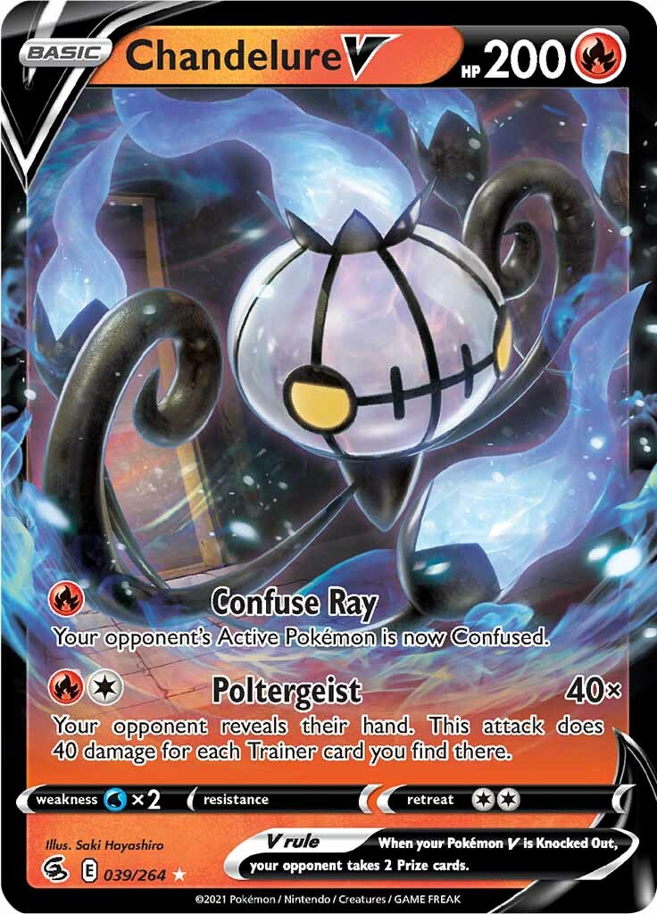 Chandelure V (039/264) [Sword & Shield: Fusion Strike] | Silver Goblin