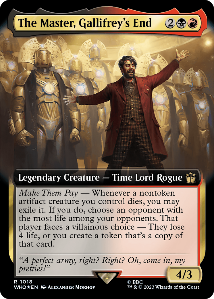 The Master, Gallifrey's End (Extended Art) (Surge Foil) [Doctor Who] | Silver Goblin