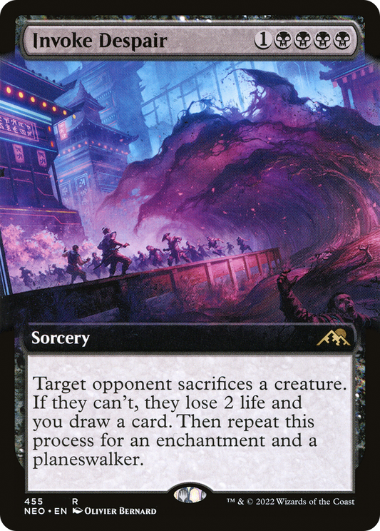 Invoke Despair (Extended Art) [Kamigawa: Neon Dynasty] Foil